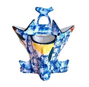 Utensil Cutlery Kitchen Tools Holder Organizer Vase Planter Blue White Storage